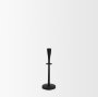 70717 - Qwin Matte Black Cast Aluminum Medium Candle Holder