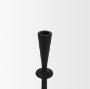 70717 - Qwin Matte Black Cast Aluminum Medium Candle Holder