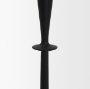 70717 - Qwin Matte Black Cast Aluminum Medium Candle Holder