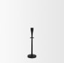 70718 - Qwin Matte Black Cast Aluminum Tall Candle Holder