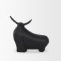 70720 - Radu Large Matte Black Metal Bull Decorative Object