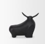 70720 - Radu Large Matte Black Metal Bull Decorative Object