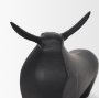 70720 - Radu Large Matte Black Metal Bull Decorative Object