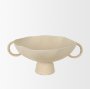 70722 - Radka Beige Textured Large Metal Decorative Bowl