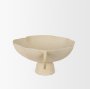70722 - Radka Beige Textured Large Metal Decorative Bowl