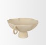 70722 - Radka Beige Textured Large Metal Decorative Bowl