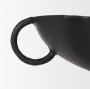 70724 - Radka Large Matte Black Metal Decorative Bowl