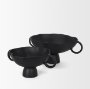 70724 - Radka Large Matte Black Metal Decorative Bowl