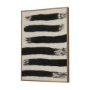 70730 - Rollins Small Cream w/ Black Stripes Wool Framed Art