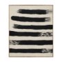70731 - Rollins Large Cream w/ Black Stripes Wool Framed Art