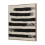 70731 - Rollins Large Cream w/ Black Stripes Wool Framed Art
