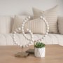 68680 - Pontchartrain I (Small) 9L x 5W White Beaded Broken Sphere Decorative Object W/ Gold Base