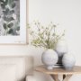 70074 - Blume 16.5H Off-White w/ Gray Textured Vase