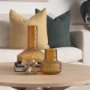 70366 - Jolene 7" Amber Waterglass Glass Vase