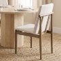 69834 - Cavett Cream Boucle Upholstered Seat W/Light Brown Wood Frame Dining Chair