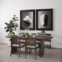 70559-AB - Isla Oval Dining Table w/Dark Brown Wood Top & Arched Legs