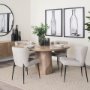 70431 - Hartt Dining Chair W/ Matte Black Metal Frame and Gray Fabric