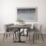 70569-AB - Araxi Rectangular Dark Brown Wood w/ Black Metal Base Dining Table