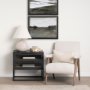 69888 - Sloan Black Wood W/Black Metal Frame Side Table