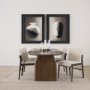 70559-AB - Isla Oval Dining Table w/Dark Brown Wood Top & Arched Legs