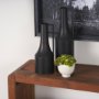 69858 - Aubrey Medium 18.0H Black Iron Flower Jug Vase