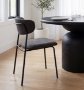 70253 - Corey Dining Chair w/ Gray Fabric & Matte Black Metal