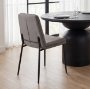 70260 - Eve Dining Chair w/ Gray Fabric & Matte Black Metal