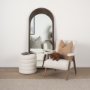 70621 - Celeste Dark Brown Wood Arched Floor Mirror