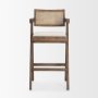 70586 - Indie Medium Brown Wood w/ Cane Bar Stool