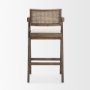 70586 - Indie Medium Brown Wood w/ Cane Bar Stool