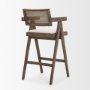 70586 - Indie Medium Brown Wood w/ Cane Bar Stool