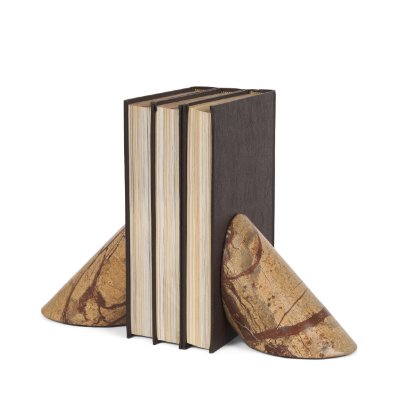 70701 - Rahima Brown Forest Marble Angled Bookends