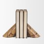 70701 - Rahima Brown Forest Marble Angled Bookends
