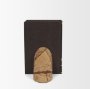 70701 - Rahima Brown Forest Marble Angled Bookends