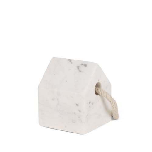 70702 - Raena White Marble House Door Stopper
