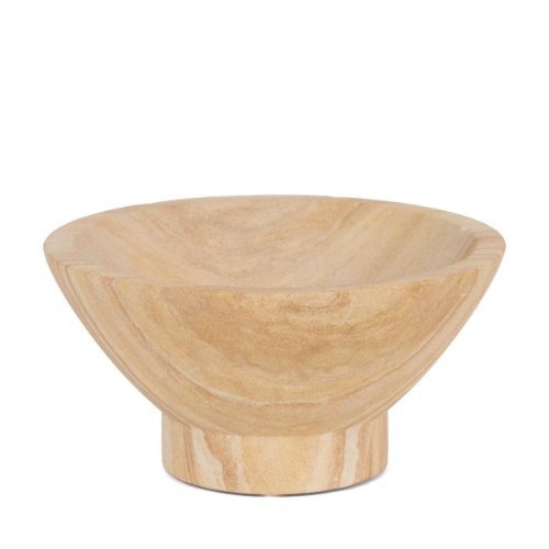 70704 - Ramira Beige Sandstone Decorative Pedestal Bowl