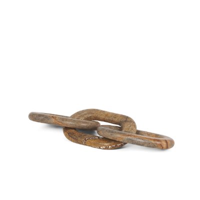 70705 - Reinir Red-Brown Marble Chain Link Decorative Object