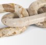 70706 - Reinir Beige Marble Chain Link Decorative Object
