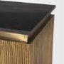 70778 - Satima Black Marble w/ Gold Metal Square Fluted Accent Table