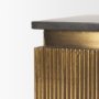 70778 - Satima Black Marble w/ Gold Metal Square Fluted Accent Table