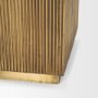 70778 - Satima Black Marble w/ Gold Metal Square Fluted Accent Table