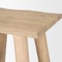 70782 - Sekou Light Brown Short Wooden Craftsman Stool