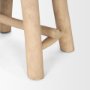 70782 - Sekou Light Brown Short Wooden Craftsman Stool