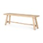70784 - Sekou Light Brown Wooden Craftsman Bench