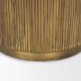 70777 - Satima White Marble w/ Gold Metal Round Fluted Accent Table