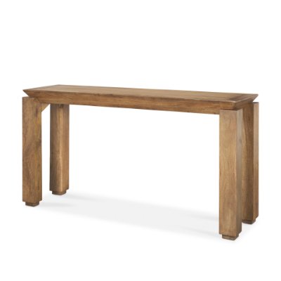 70775-AB - Sapphira Brown Wood Tapered Top Console Table
