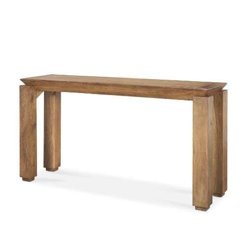 70775-AB - Sapphira Brown Wood Tapered Top Console Table