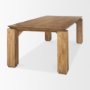 70776-AB - Sapphira Brown Wood Tapered Top Rectangular Dining Table