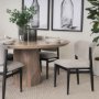 69830 - Cline  20.9L x 23.0W x 31.9H Gray Fabric W/Black Wood Dining Chair