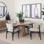 69830 - Cline  20.9L x 23.0W x 31.9H Gray Fabric W/Black Wood Dining Chair